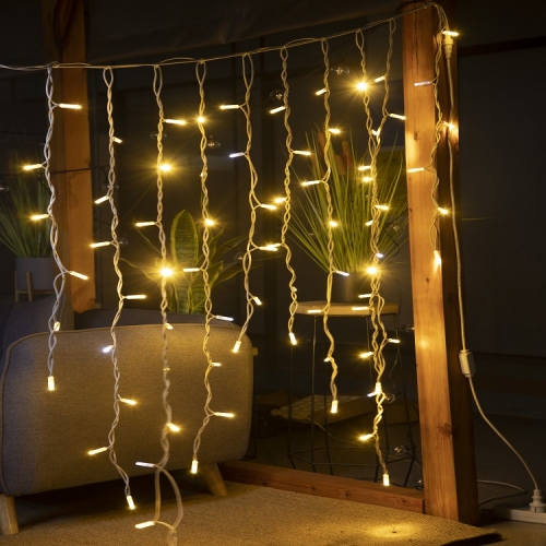 WENDADECO led Garland curtain 3x3 lights indoor party lighting string Connectable Christmas decoration Outdoor Led Curtain Light