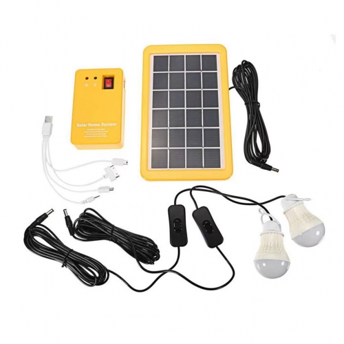 hot selling Mini 3w 4ah Solar Home Light System Kit Solar Power Portable Light Kit For bulb mobile Solar Power Lighting System