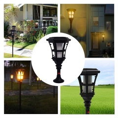 Solar Panel Flickering Flame Lights Outdoor solar Garden Lights IP65 waterproof for Camping Yard Path Lawn Pathway