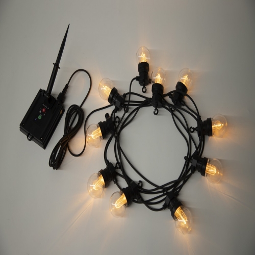 Patio Commercial christmas lights IP44 waterproof outdoor solar LED G50 Bulb string light 8m/10bulbs Solar G50 festoon lighting