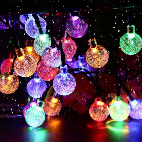 Solar Bubble Crystal String Light Garden Decoration furniture Solar Christmas Lights RGB Balls for Outdoor Decorative Lighting