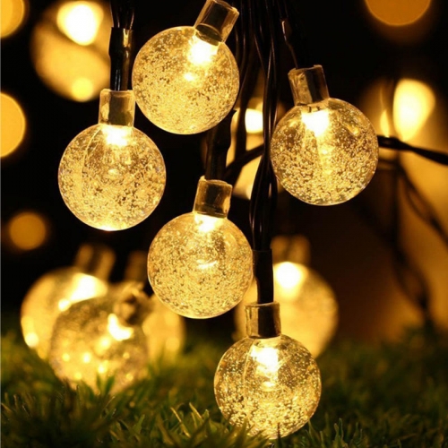 LED globe outdoor solar string light waterproof led fairy bubble crystal lamps holiday party christmas decorations lights