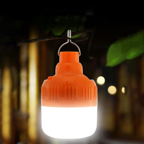 Hot Sale 3 Modes LED Emergency Bulb ip65 outdoor emergency USB rechargeable led bulb portable night market camping night light