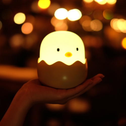 Hot selling Eggshell Chicken night light for Kids Eggy silicone friendship cute chicken emotional lamp Touch Bedside Night Lamp