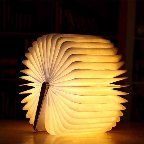 USB Rechargeable Wooden flexible LED Book Light Portable Magnetic Wooden Night Light Reading Desk Lamps