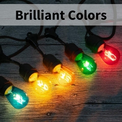 Solar powered voice control String lights RGB dimmable fairy bulb Solar RGB s14 LED String Light 8 modes super bright new style