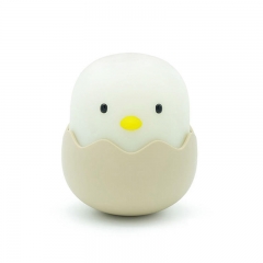 New style LED Eggshell Chicken night light Touch Soft Silicone Usb Rechargeable lamp Bedroom Decor Led 3D Night Light For Kids