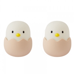 New style LED Eggshell Chicken night light Touch Soft Silicone Usb Rechargeable lamp Bedroom Decor Led 3D Night Light For Kids