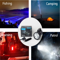 Portable 100w LED Rechargeable Spotlight Handheld Solar Searchlight Long Distance Lighting Waterproof Emergency Flashlight