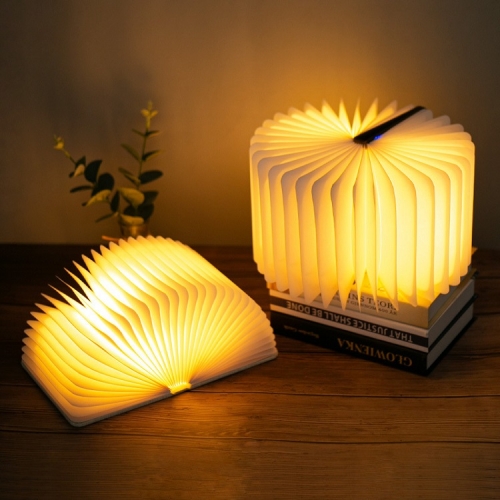 Factory Direct LED Book Light Folding Wood White Warm Luminous Book Lamp home Decoration USB Charging Folding Table Lamp