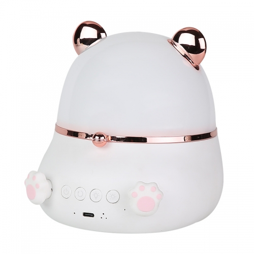 Rotating fat bear Projection Lamp LED Bedroom Atmosphere Night Light Rechargeable Music Box Remote Control Small Speaker Light