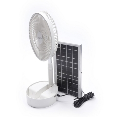 Factory Hot Sale Office Outdoor Charging solar Foldable Fan With 3 gear Portable solar Camping Fan Rechargeable Desk Fan