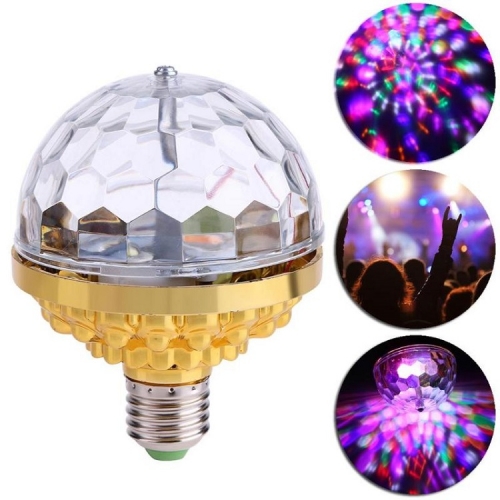 DJ Party led bulb E27 base RGB AC 85-265V Auto LED Color Rotating Lamp Disco led Stage Lights Projector For Wedding Party Bar