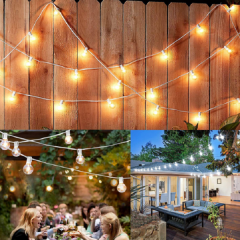 New Garland G40 festoon light White Cable Patio String Lights fairy Wedding G40 string light for holiday christmas decorations