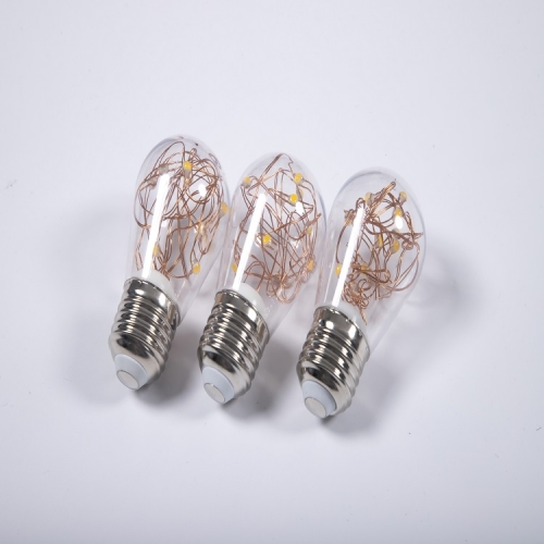 Holiday Christmas Decorations Warm yellow Fairy Light bulb Outdoor IP44 festival Decorative S14 LED copper wire Bulb