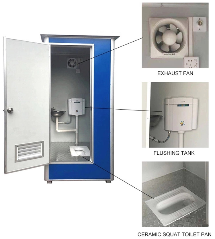 KEESSON Direct Discharge Steel Mobile Squat Toilet for Sale