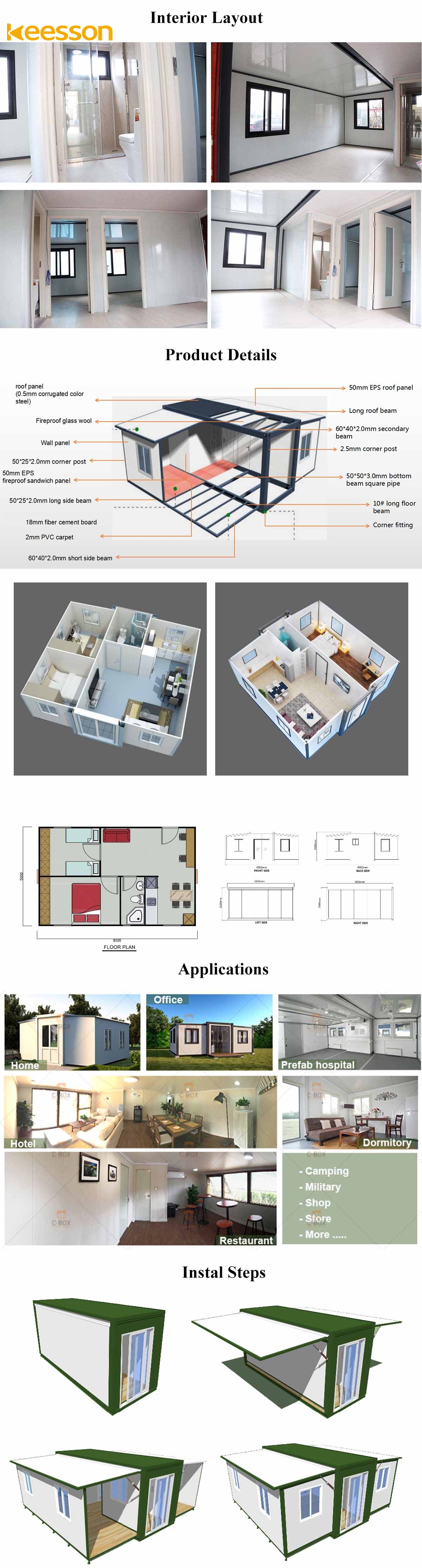 KEESSON Prefabricated Expandable Container House