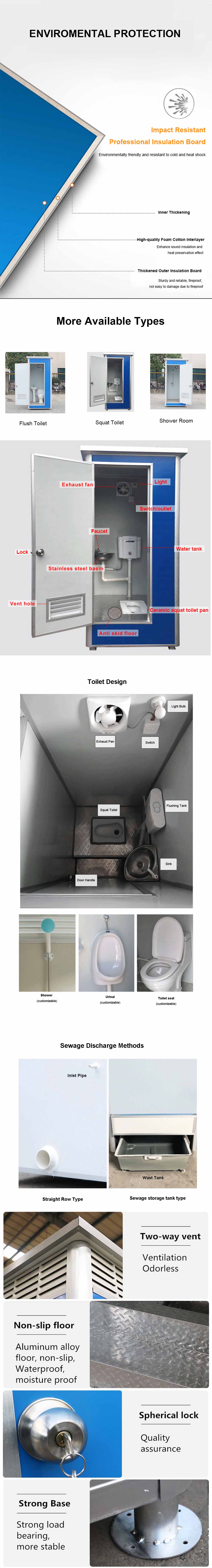 KEESSON Direct Discharge Steel Mobile Squat Toilet for Sale