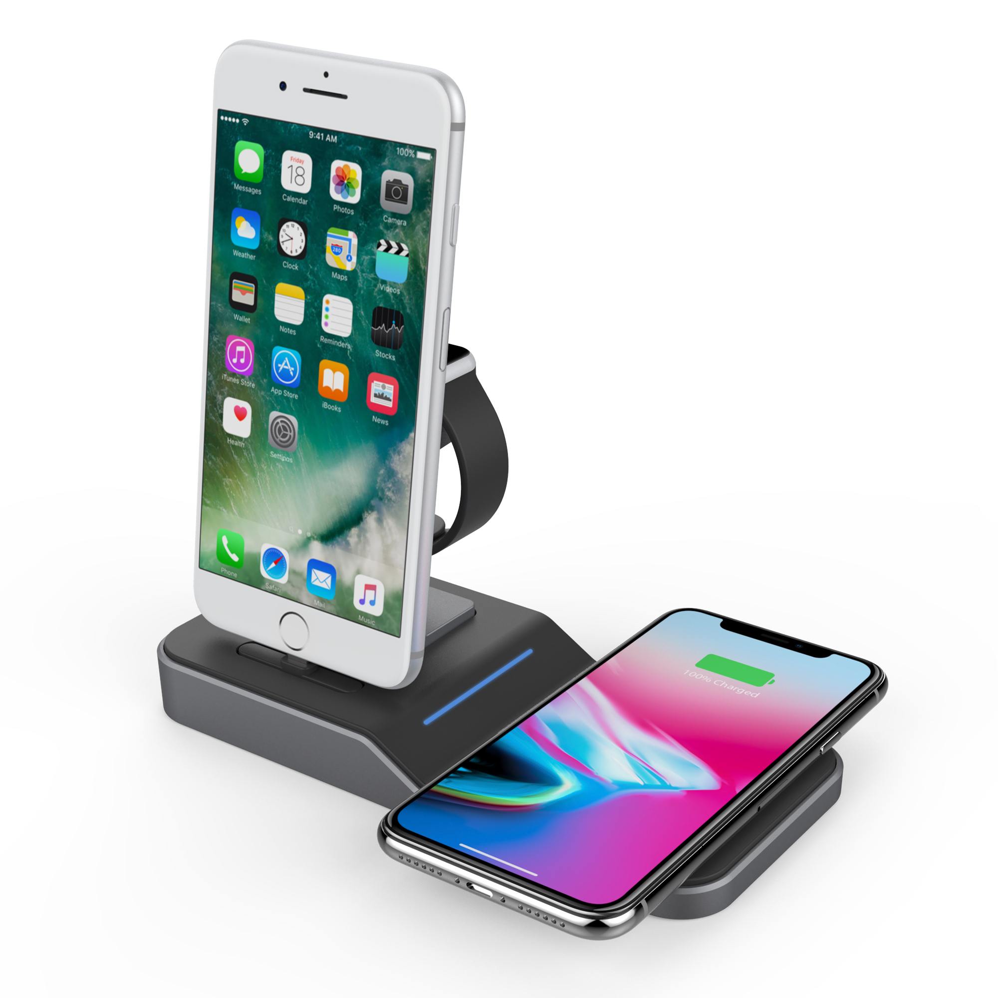 Wireless Charging Station for iPhone, Apple Watch and AirPods Pro