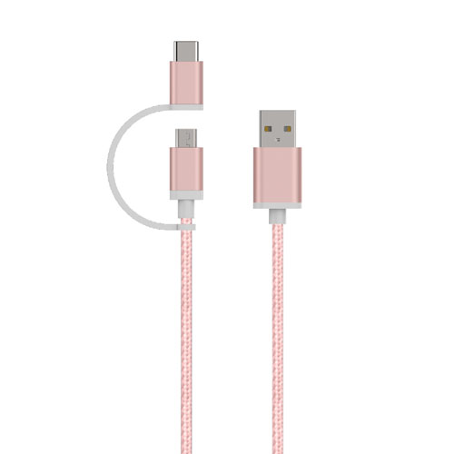 USB A to Micro and USB C Cable