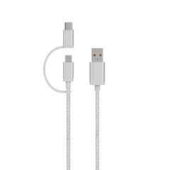 USB A to Micro and USB C Cable