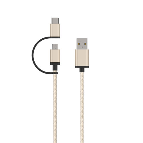 USB A to Micro and USB C Cable