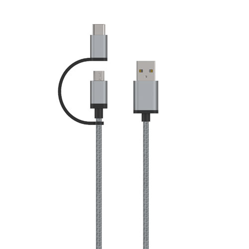 USB A to Micro and USB C Cable