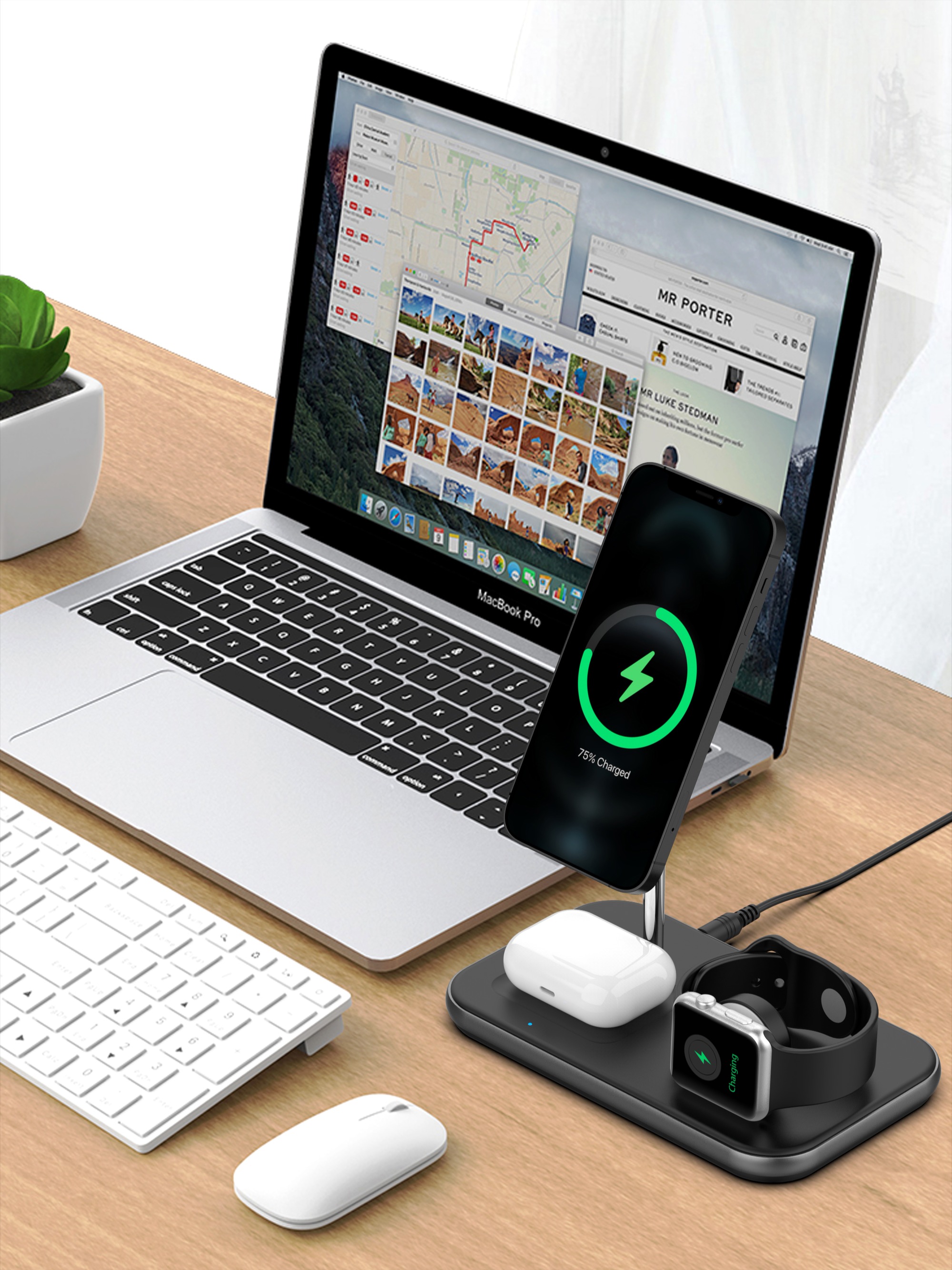 Qi2 3 in 1 wireless charger stand