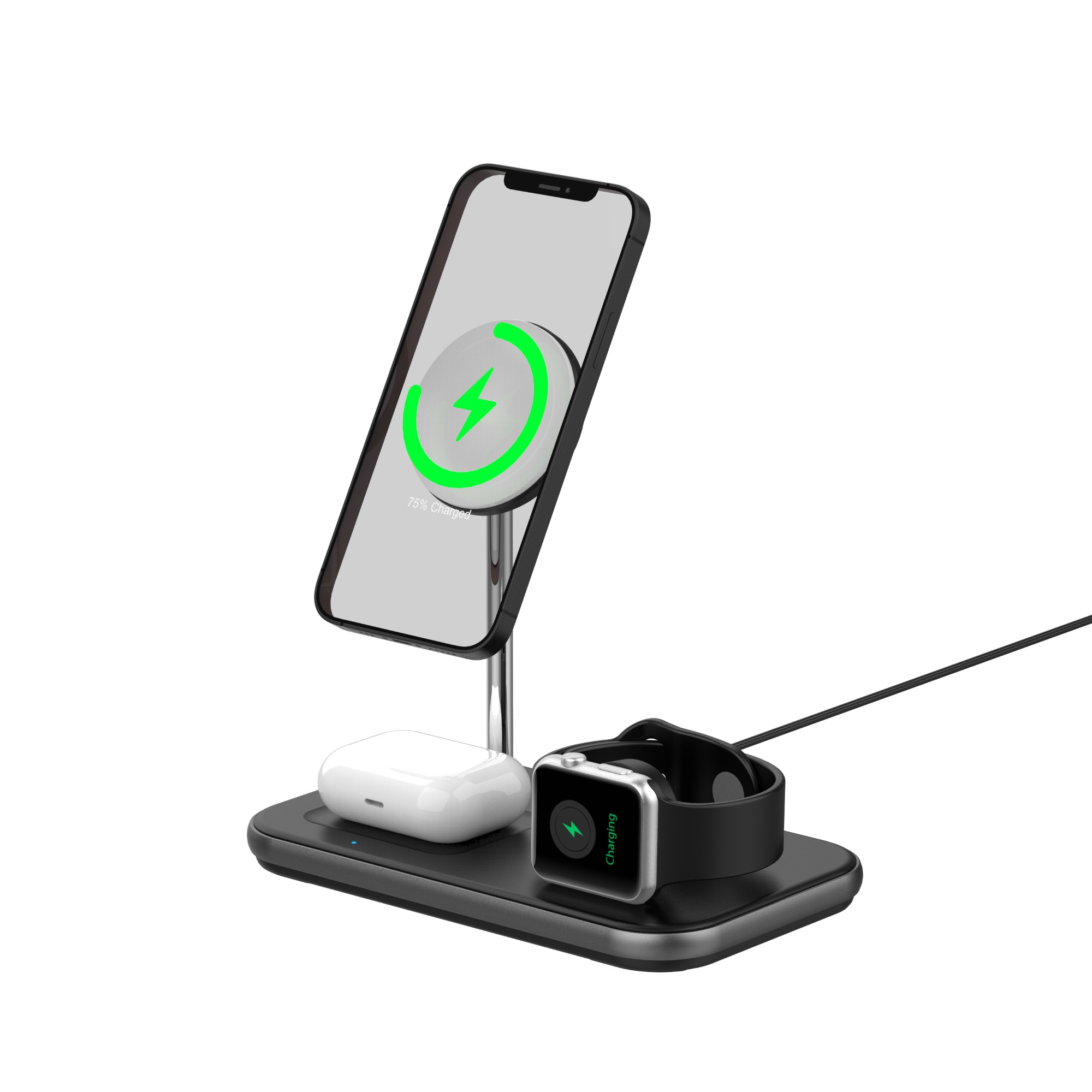 Qi2 3 in 1 wireless charger stand