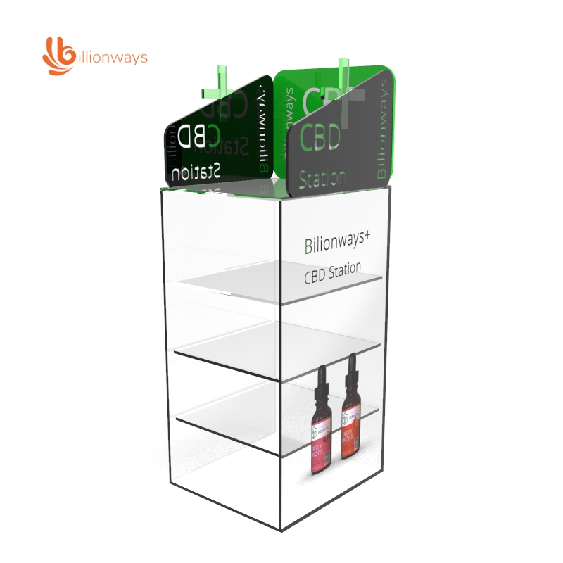 CBD display stand with customized head and size