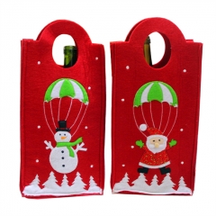 Bolsas De Regalo De Fieltro Para Botellas De Vino NavideñAs