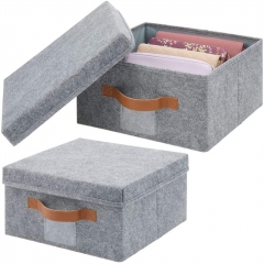 Grey Felt Storage Basket