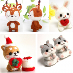 Needle Felt Animal Wool Felt Kit