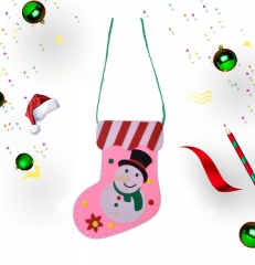Рождественские носки для рукоделия из фетра