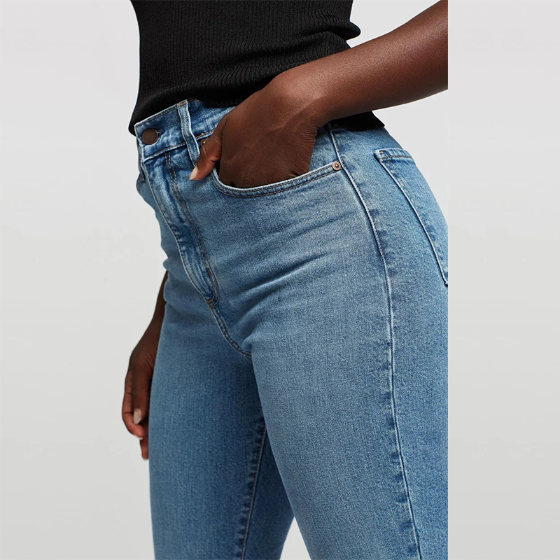 High waisted ankle stretch jeans women
