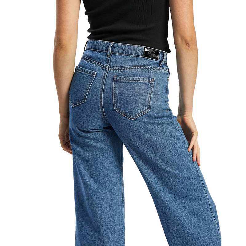 Women's high waisted wide leg jeans