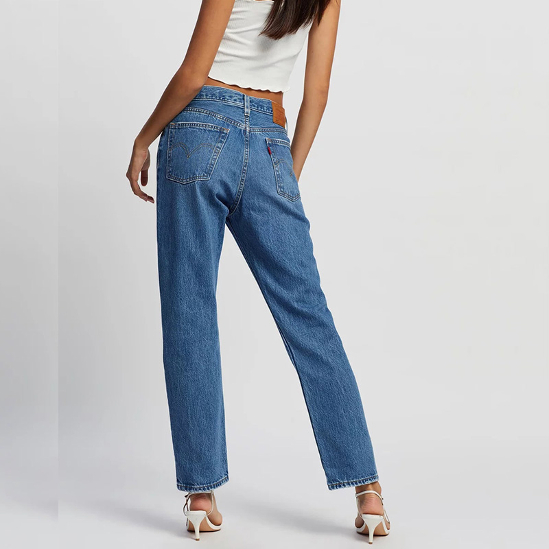 Straight leg cropped jeans women