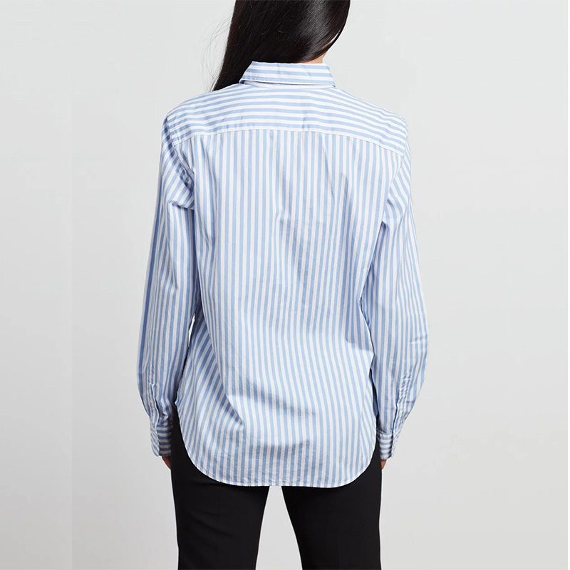 Women stripe long sleeve shirt