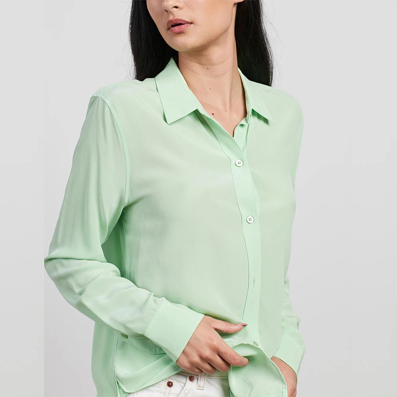 Long sleeve casual chiffon shirts blouse for women