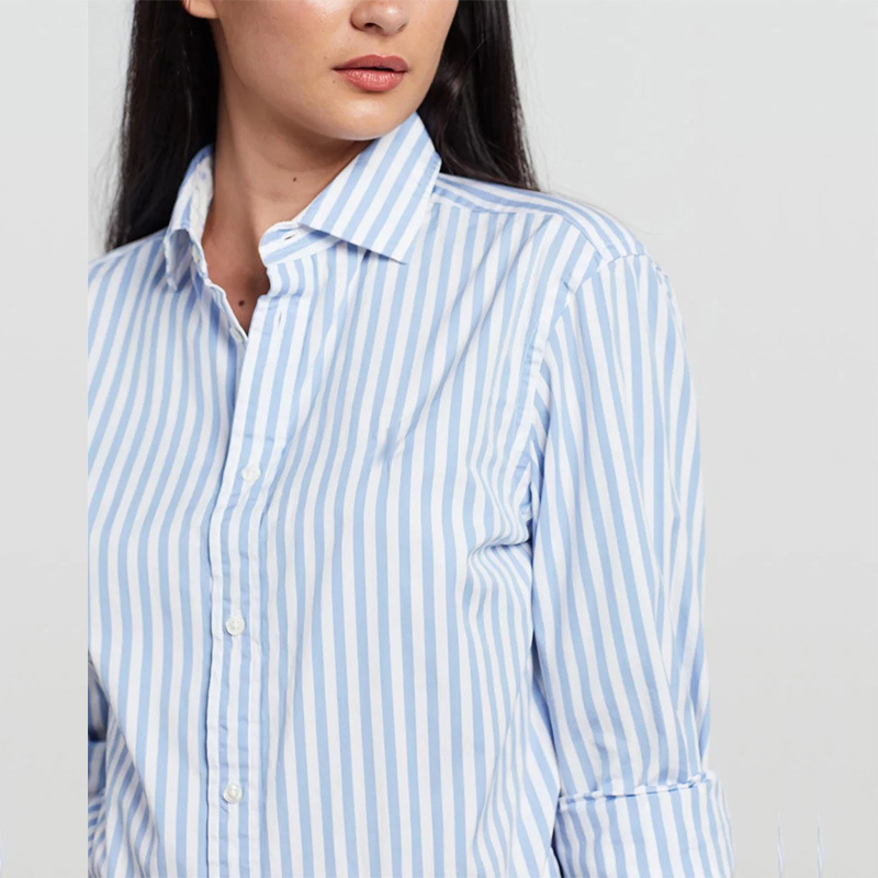 Women stripe long sleeve shirt