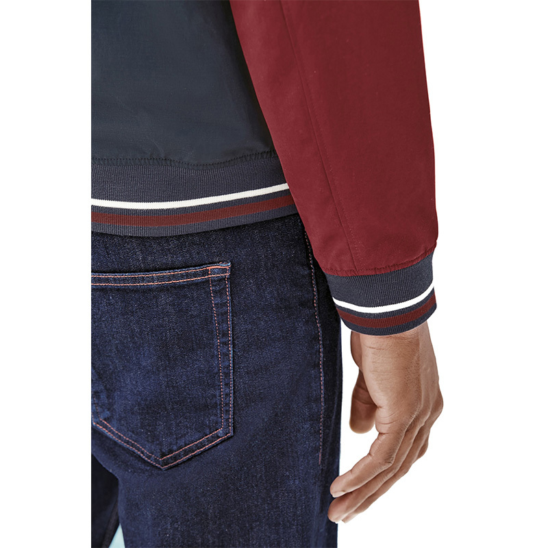 Varsity colourblock jacket mens