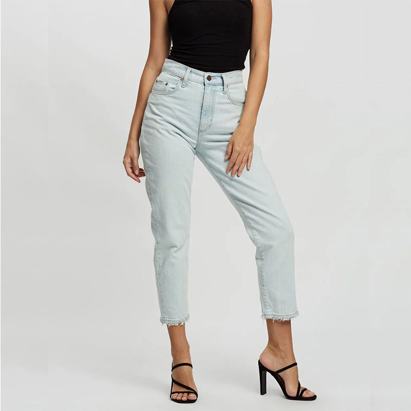 High waisted ankle stretch jeans women