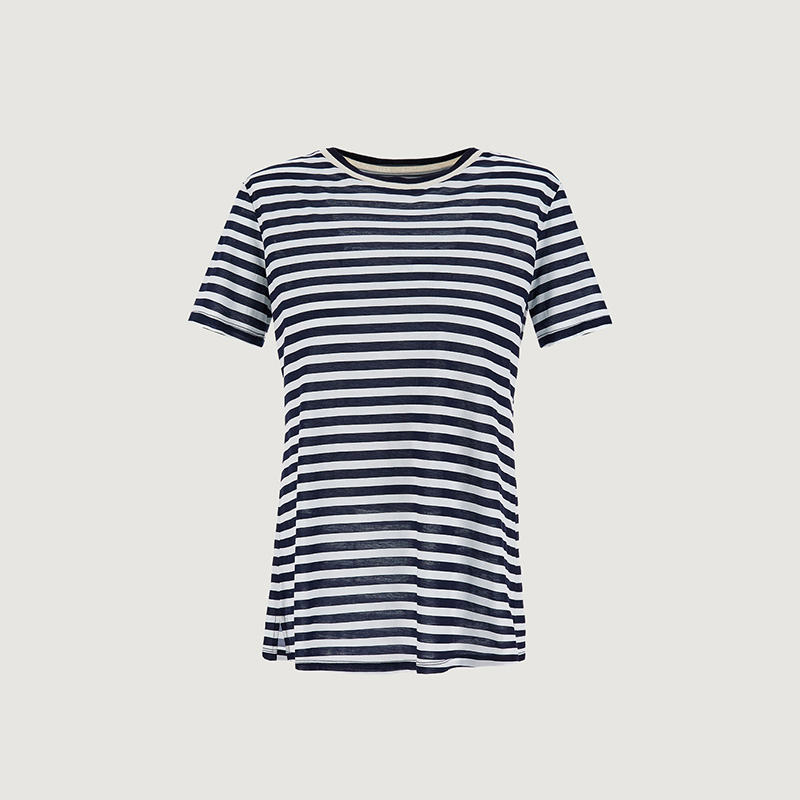 Black and white striped jersey t shirt women
