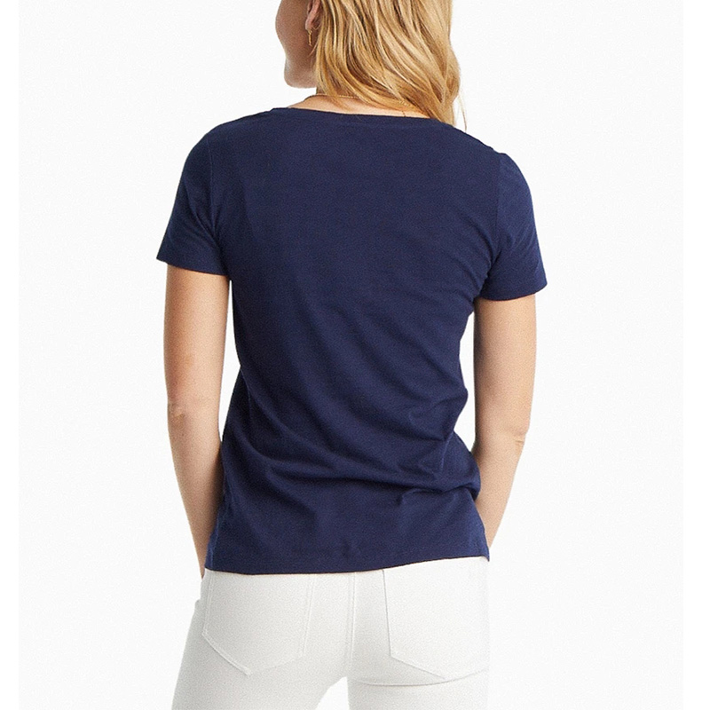 Womens basic v neck cotton tee