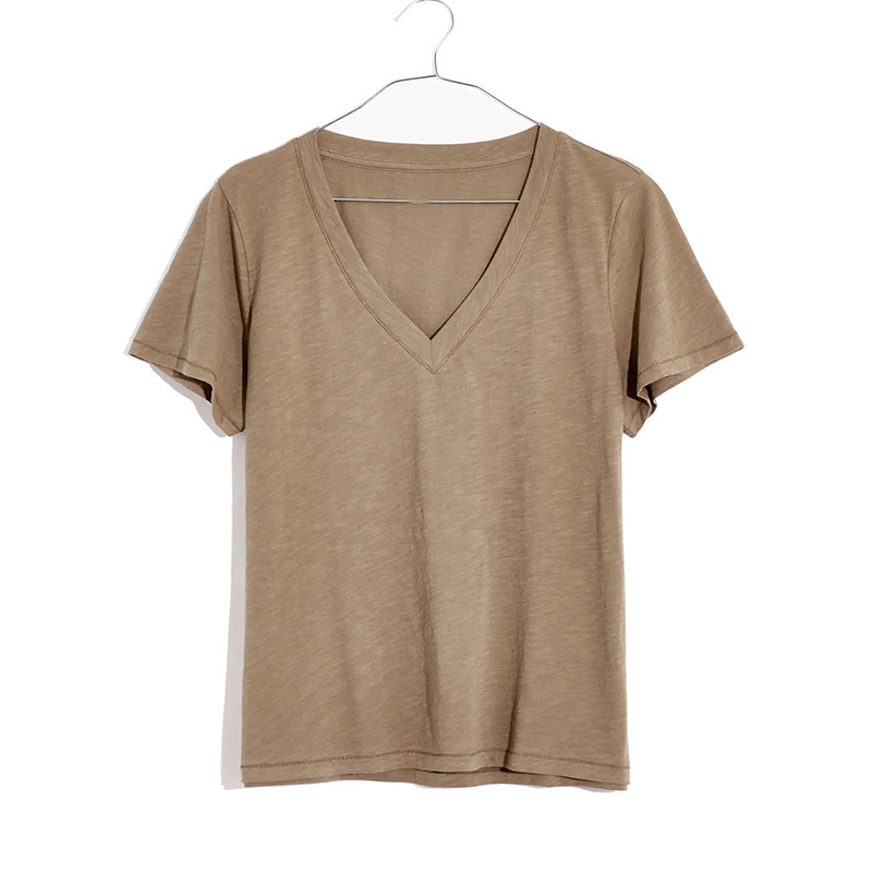 Lightweight cotton v-neck T Shirt women's