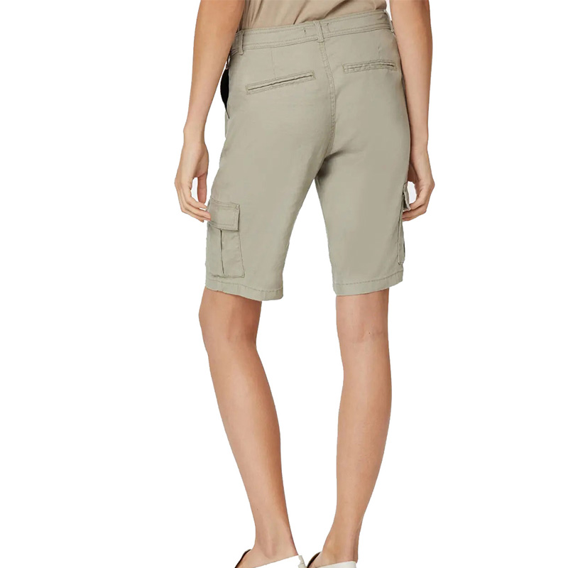 Women's cotton cargo bermuda shorts