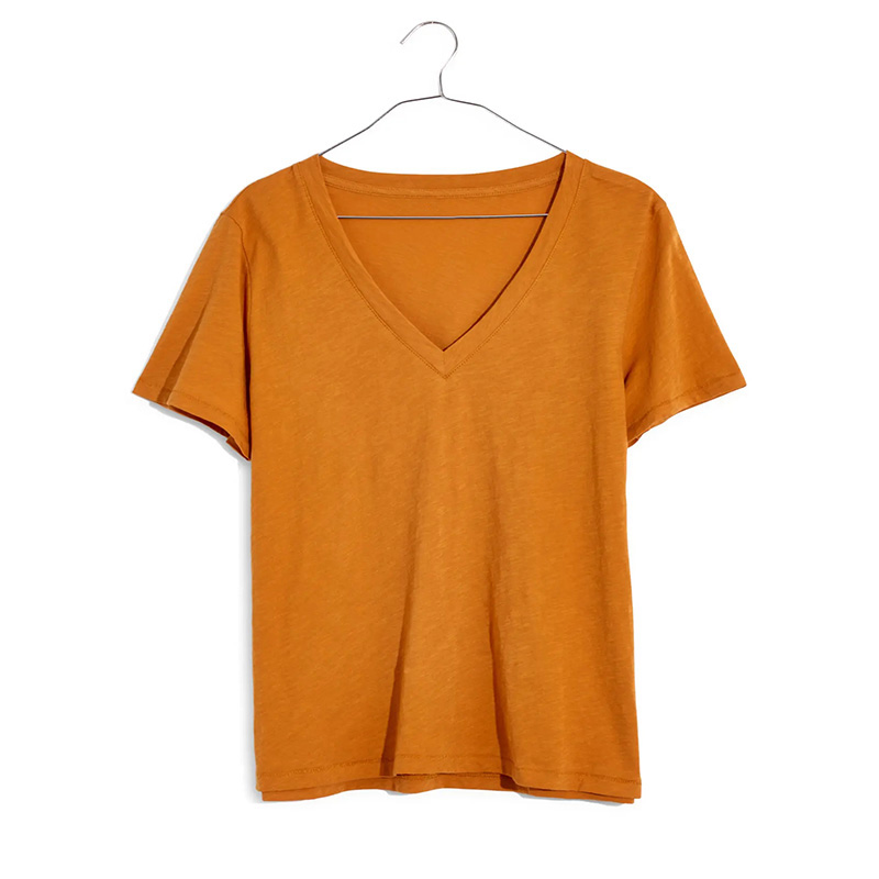 Lightweight cotton v-neck T Shirt women's