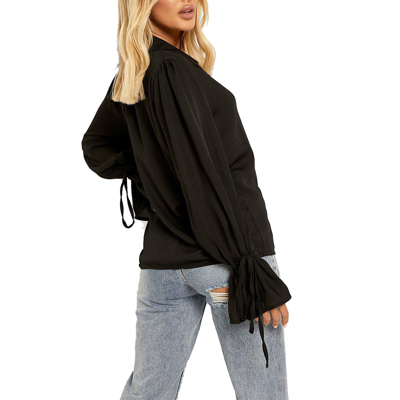 A new day tie long sleeve button down shirt womens