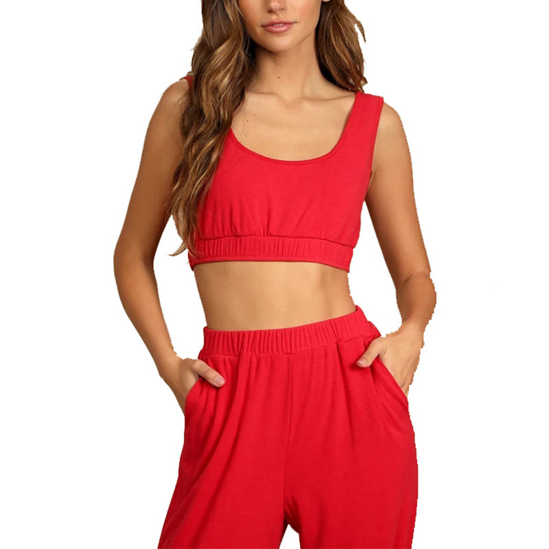 Womens crop top and joggers set