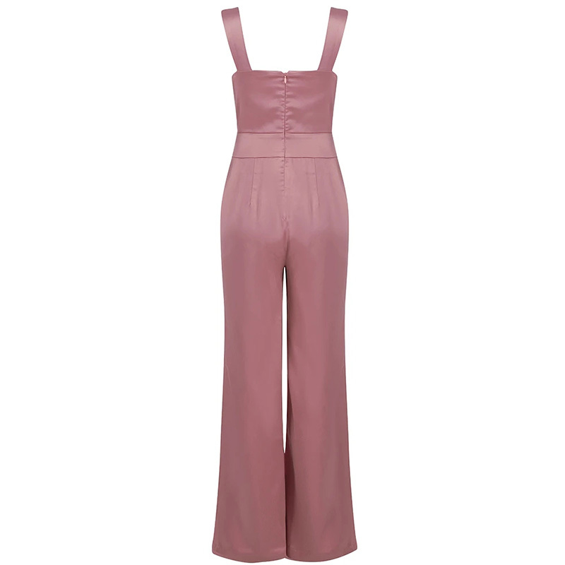 Womens strappy sleeveless plain bodycon jumpsuit